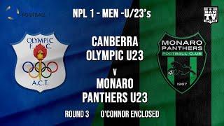 NPL1 Men - U23 - Capital Football  - ROUND 3 - Canberra Olympic U23 vs Monaro Panthers U23