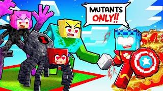 LOCKED ON ONE MUTANT FANGIRL ONLY CHUNK as a SUPERHERO in Minecraft!