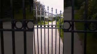 Restoring rusty gate's before and after