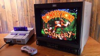 Donkey Kong Country (SNES) Sony Trinitron PVM-14M4E playthrough ️REAL CRT MONITOR FOOTAGE️