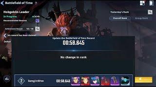 Solo Leveling: Arise | Hobgoblin F2P 0:58.645 | Boardsword | Battlefield of Time Season 2 Week 3