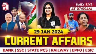 29 Jan 2024 | Current Affairs Today | Current Affairs 2024 for Banking, SSC, Railway | Sushmita Mam