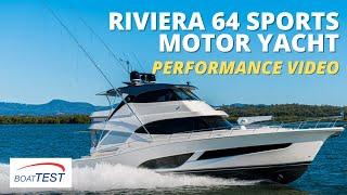 Riviera 64 Sports Motor Yacht (2021) - Performance video by BoatTEST