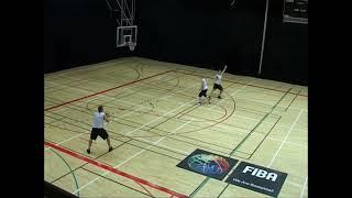 Basketball 3 on 0 down screen + flare screen Rotation Drill