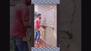 Amazing wall plastering work #youtubeshorts #youtubeshortsvideo