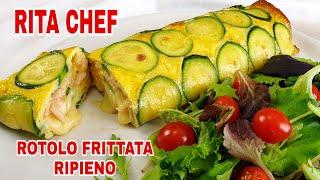 ROTOLO FRITTATA DI ZUCCHINE RIPIENORITA CHEF | Tutti ti chiederanno la ricetta.