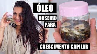 ÓLEO PARA CRESCIMENTO E QUEDA DE CABELO COM ALHO E ALECRIM