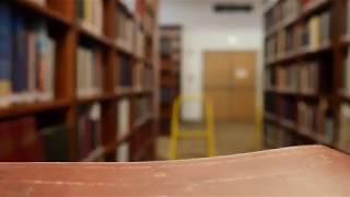 Walking in a Library 01 / Free Stock Footage