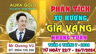 PHÂN TÍCH XU HƯỚNG GIÁ VÀNG TUẦN TỪ NGÀY 22/7 - 26/7/2024 #dubaogiavang, #nhandinhxuhuongvang