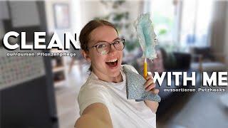 CLEAN WITH ME || aufräumen, aussortieren, Pflanzenpflege, Putzhacks