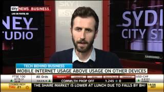 Sky News Business interviewing Dimmi CEO, Stevan Premutico