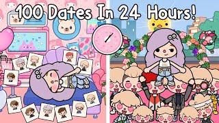 100 Dates In 24 Hours!  | 100เดทใน24ชม. | Sad Story | Toca Life Story | Toca Life World