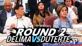 Delima vs Duterte ROUND TWO mainit na paghaharap ng dalawa sa hearing ng Quadcom