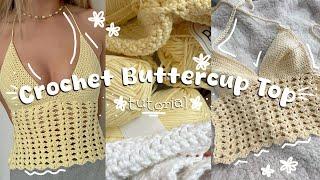 crochet buttercup top tutorial | crochet summer tops 