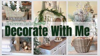 2024 CHRISTMAS DECORATING IDEAS CONSOLE FARMHOUSE HOME DECOR BUFFET SIDEBOARD