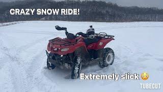 Crazy snow ride almost gone wrong!!