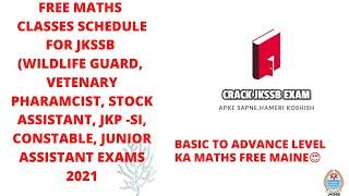 FREE MATHS LECTURES FOR JKSSB /JKP EXAMS 2021 | FREE CLASSES | CRACKJKSSBEXAM