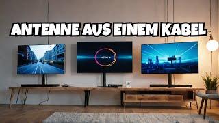 Eine aus einem Stück Kabel gefertigte Antenne erschließt alle Full-HD-TV-Kanäle der Welt!