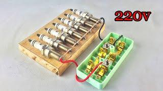 New Science project Free Energy Generator Using 7 Spark Plug