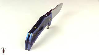 Framelock Flipper with Marbled Carbon Fiber (IKBS)