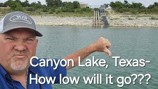 Canyon Lake, Texas -Between an extensive drought and extreme water consumption - how low will it go?