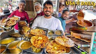 50/- Amritsari American Nashta | Desi Ghee Chur Chur Kulcha | Street Food India