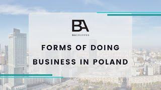 Forms of doing business in Poland