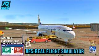 RFS - Real Flight Simulator- Brazzaville to Kinshasa||Full Flight||B737||ASKY ||FullHD||RealRoute