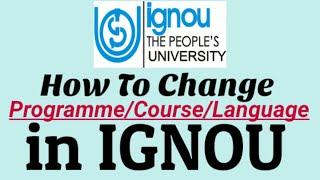 Ignou subject Change process step by step! How to change course in Ignou Online! #ignousubjectchange