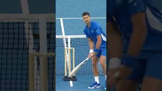 Novak Djokovic's HUGE cricket shot! 