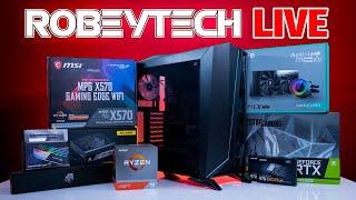 How to Build a PC - Robeytech Live - $2800 Build - Ryzen 3900x / 2080 Super in Carbide SPEC-OMEGA