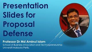 Proposal Defense | Prof. Dr. Aminul Islam