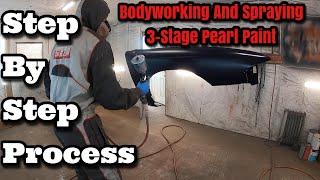 Bodywork & Paint - How To Spray A Car A Three Stage Pearl - Spraying Dirty Sprite Outrageous Color