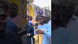 Jailer Movie Gana Teja Song | Garland Celebration at balaji Theatre