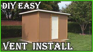 HOW TO INSTALL  A  SHED GABLE  VENT  -  HOW TO BUILD A  SHED  - DIY EASY