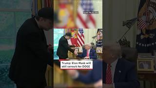 Trump: Elon Musk will still consult for DOGE