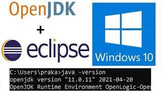 Install OpenJDK 11 and eclipse in Windows 10