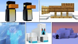 10 Winter Build Hacks & Decorations in Minecraft Java & Bedrock!