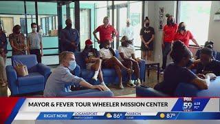 Indiana Fever players tour Wheeler Mission Center