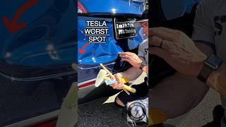 How I Fixed a Tricky Tesla Dent! #diy #dentrepair