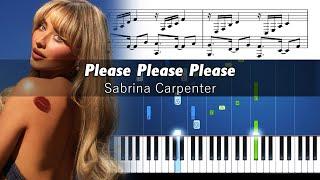 Sabrina Carpenter - Please Please Please - Piano Tutorial with Sheet Music