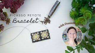 Picasso Peyote Bracelet, How to Start the Design, with Danielle Wickes