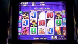 Aristocrat FLAME OF OLYMPUS Slot Machine Bonus at Borgata