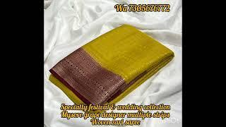 *Exclusive Mysore crepe jari weave *Specially Festival & Wedding Collections Price *2400 + S