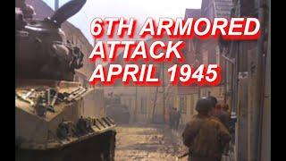 US 6th Armored division attacking near Muhlhausen, Germany April 1945