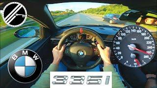BMW 335i Cabrio E93 | 306 PS | Top Speed Drive German Autobahn No Speed Limit POV
