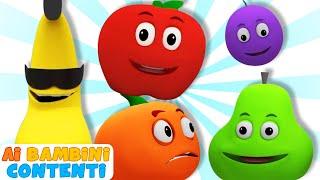 Canzone dei cinque frutti carini | Imparare i numeri per i bambini | Ai Bambini Contenti