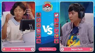 Aaron Zheng vs Sejun Park | 2024 Pokemon Worlds Video Game Championship Day 1 Swiss Round 2