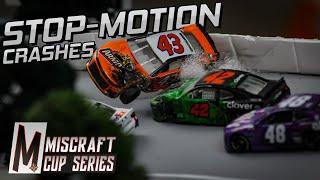 NASCAR Diecast Stop-motion Crashes // Miscraft Cup Series Season 7