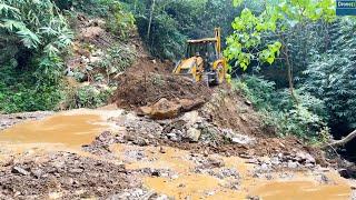 JCB vs. Mountain River Landslide-Mountain Village Water Source